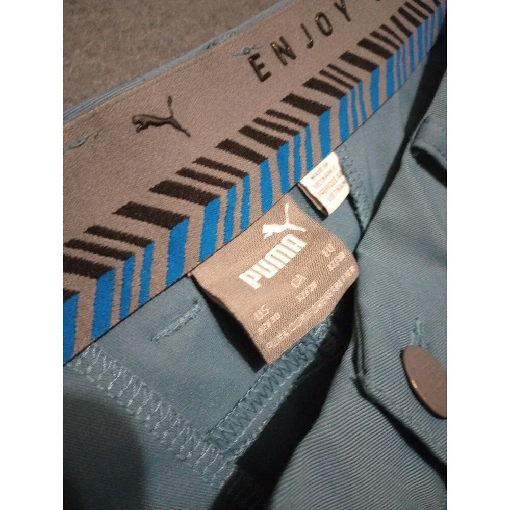 PUMA Pants Mens 32x30 Blue Straight Leg Performance Tech Golf